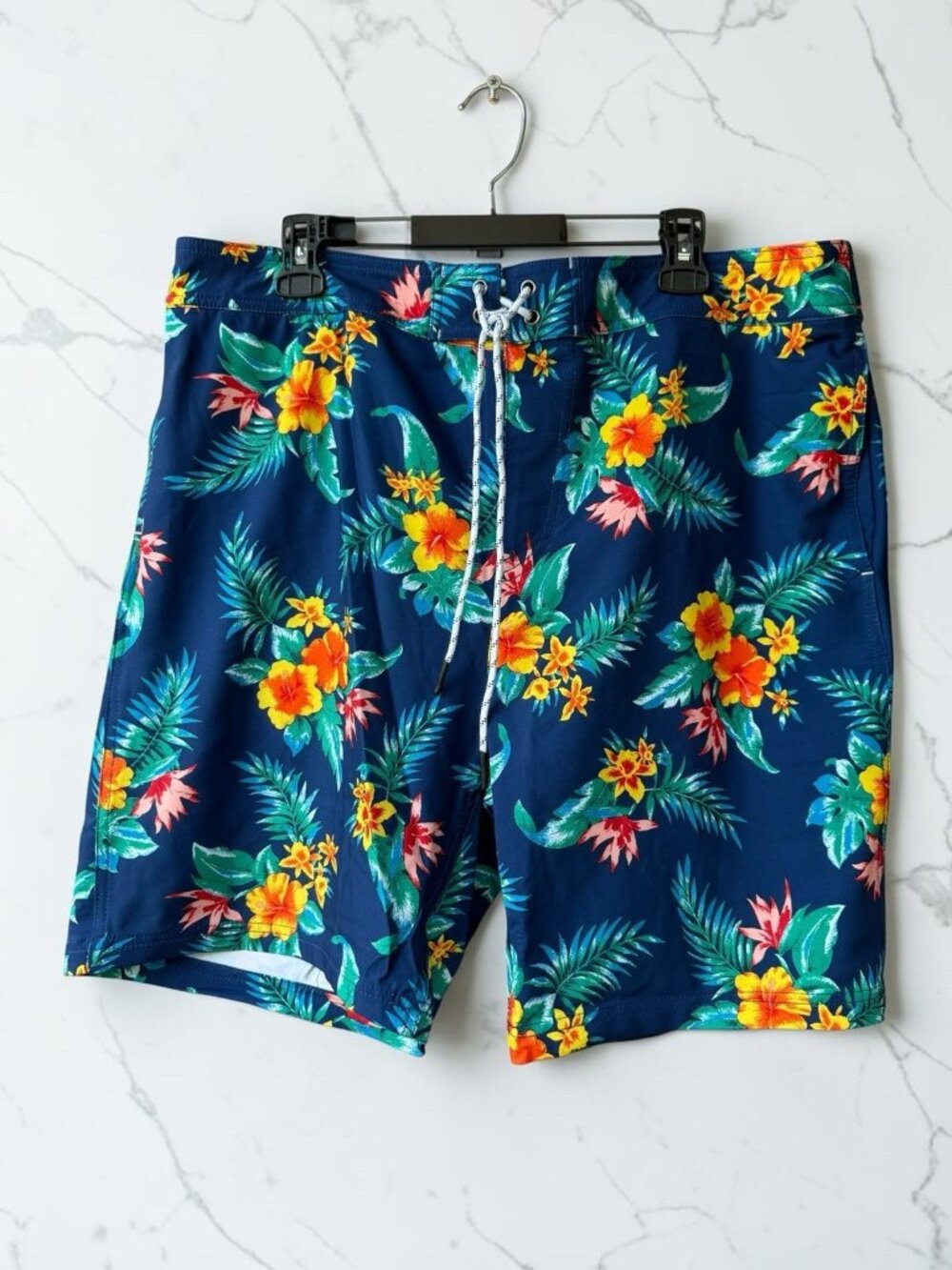 Lucky Brand Men’s XXL Tropical Floral Board Shorts Blue NWT Swim Trunks